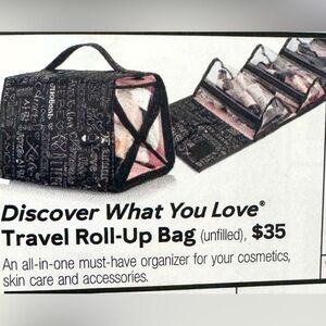 New Mary Kay Limited Edition “Discover What You Love” Roll-Up Travel Bag